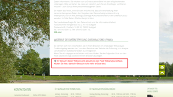 Opt-Out-Klick bei Datenschutzerklärung