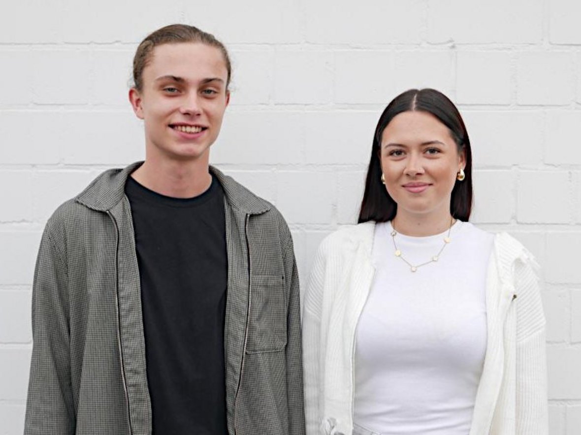 Bild von Praktikanten Marvin Hensel und Louisa Storck