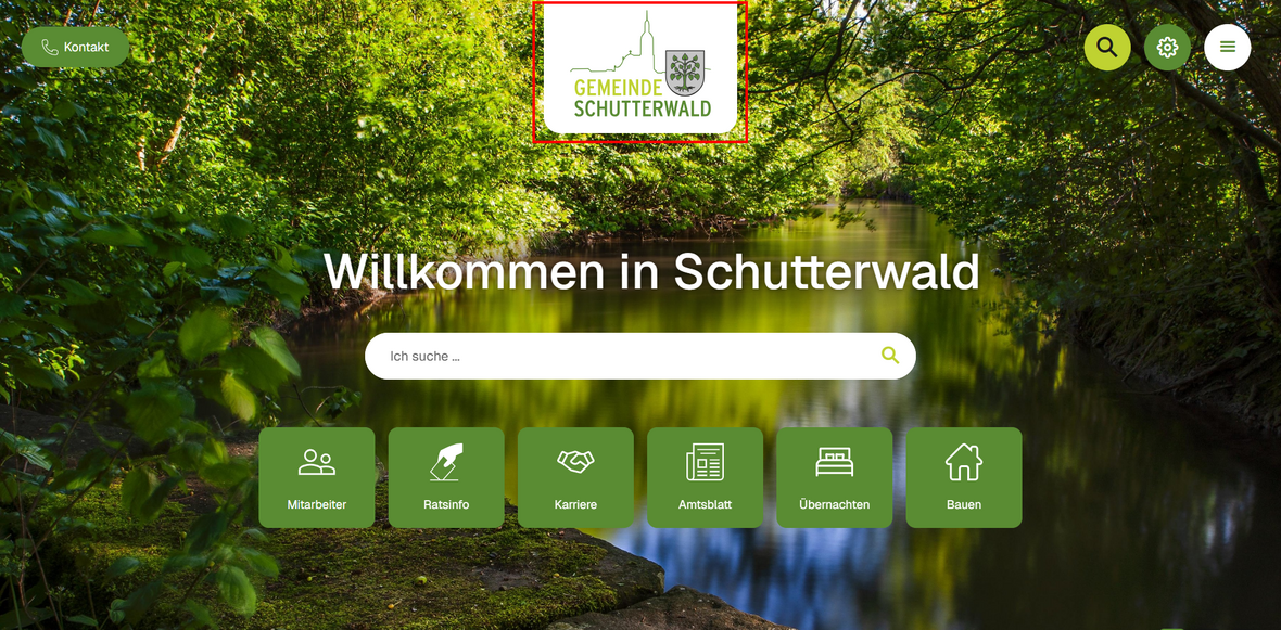 Logo auf der Startseite