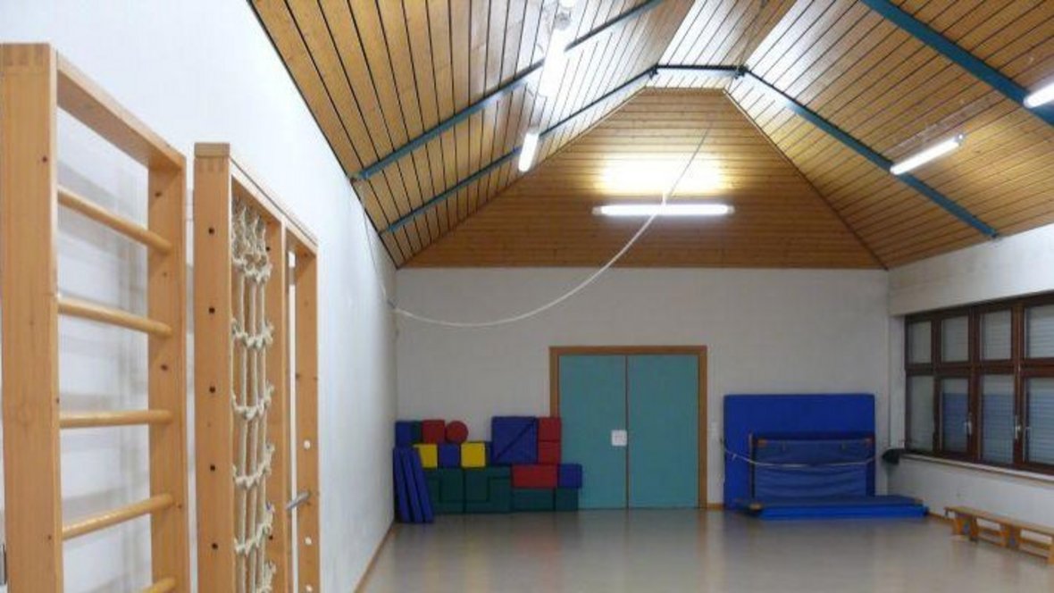 Bild vom Gymnastikraum in der  Kiga Höfen